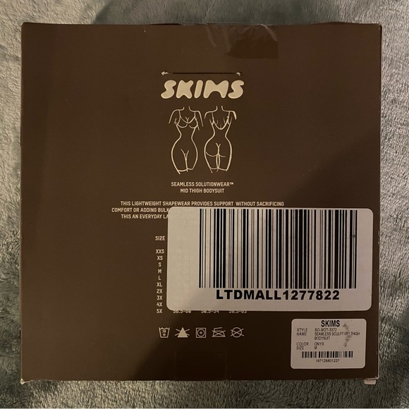 🖤 SKIMS Seamless Sculpt Mid Thigh Bodysuit in Onyx | New in Box 📦 Size MEDIUM - Picture 7 of 8